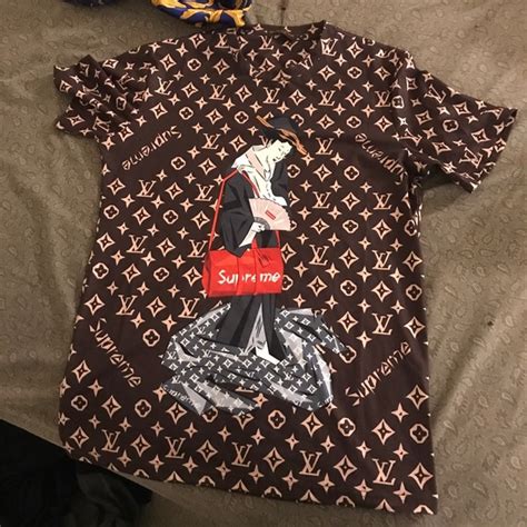 supreme louis vuitton t shirt fake